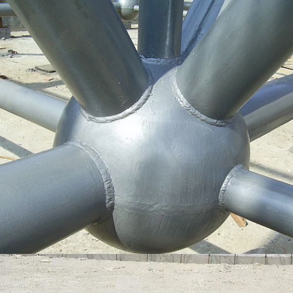 Welded ball space frame